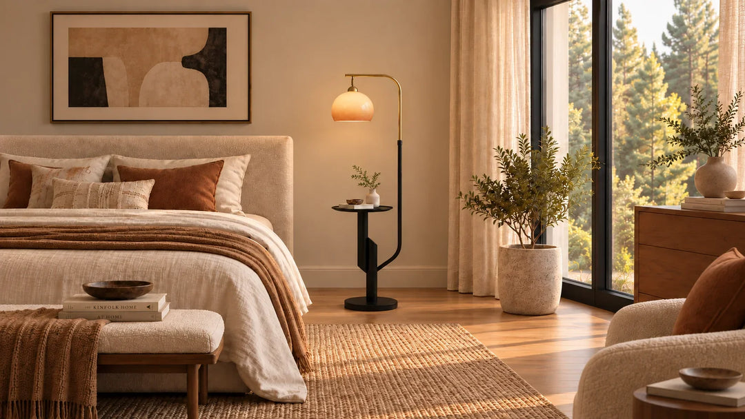 Floor Lamps with Tables and Shelves for Everyday Living