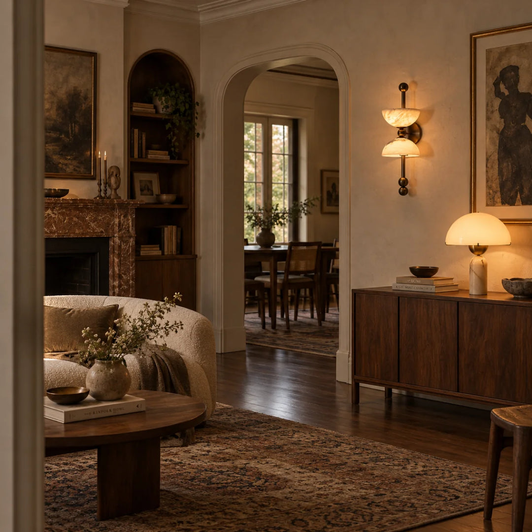 How to Mix Vintage and Modern Alabaster Lighting at Home