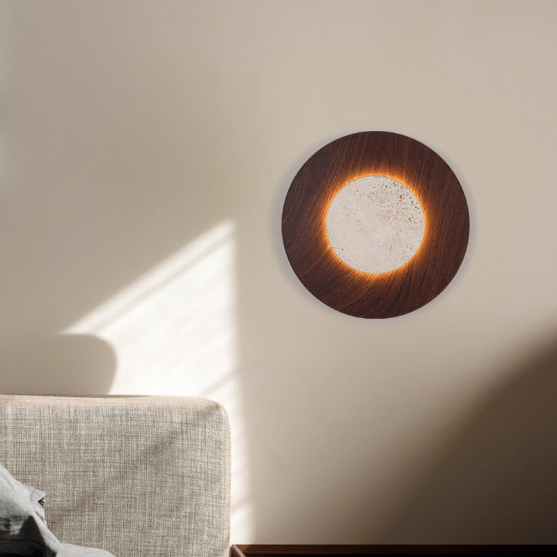 Yellow Travertine Wall Lamp – Natural Elegance in Warm Stone Lighting