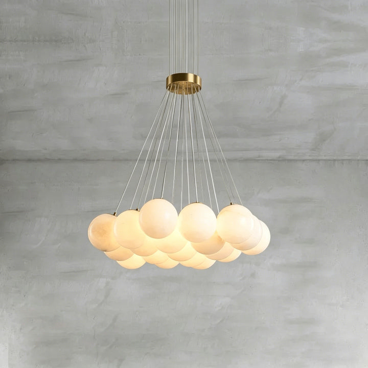 Alabaster Balls Chandelier 12