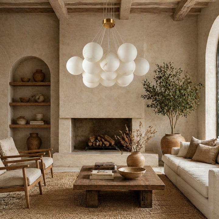 Alabaster Balls Chandelier 13