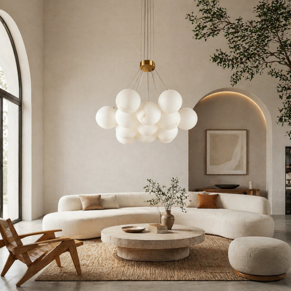 Alabaster Balls Chandelier 14