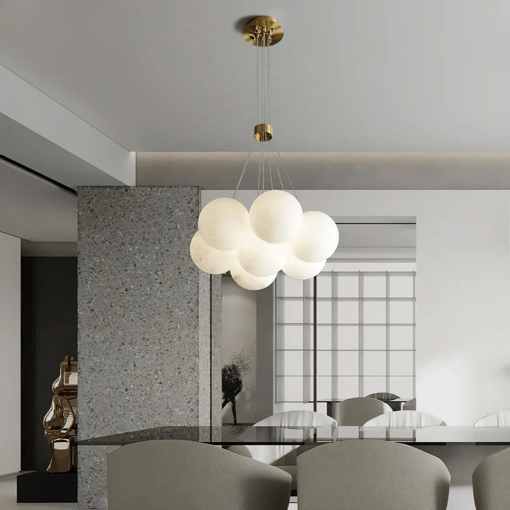 Alabaster Balls Chandelier 3