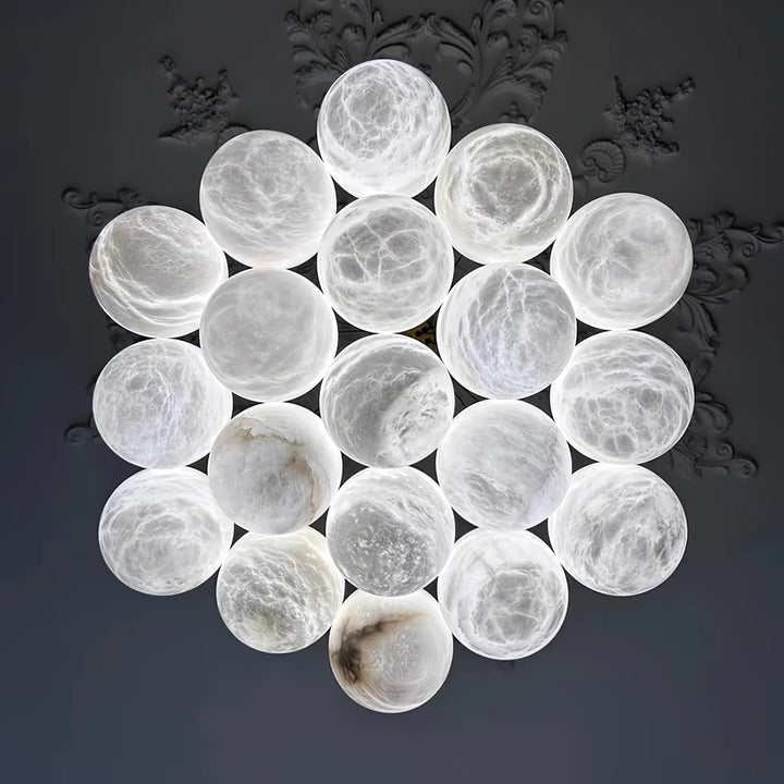 Alabaster Balls Chandelier 4