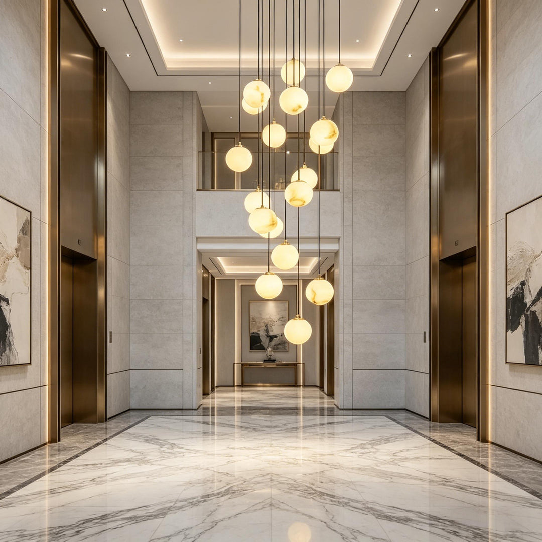 Alabaster Balls Cluster Chandelier – AIBIALIGHT