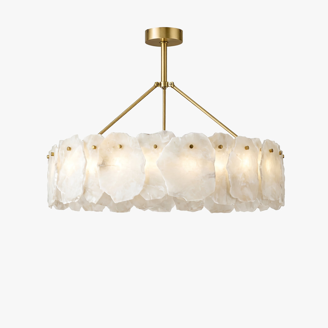 Alabaster Bloom Circular Chandelier 1