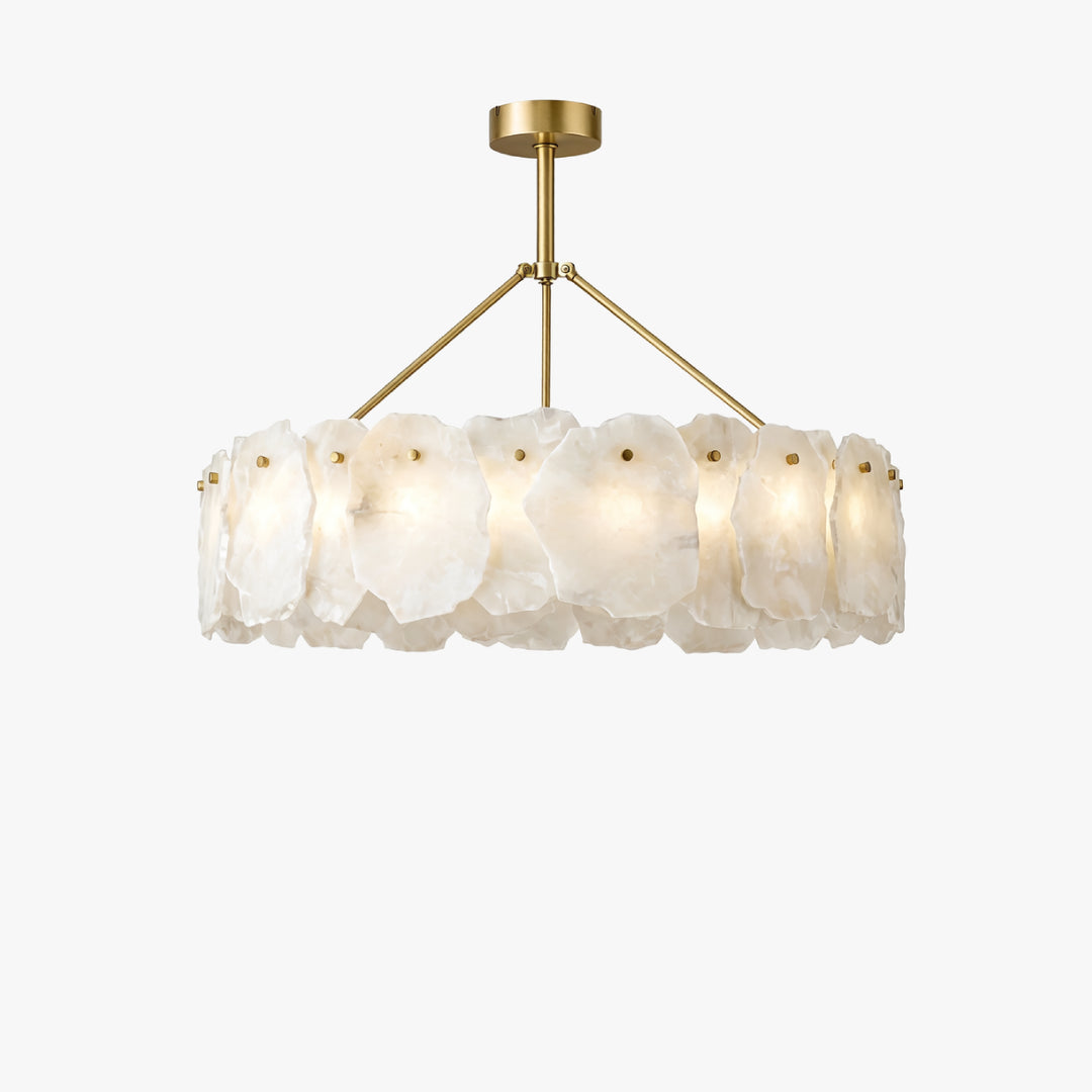 Alabaster Bloom Circular Chandelier 2