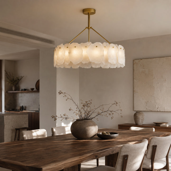 Alabaster Bloom Circular Chandelier 5