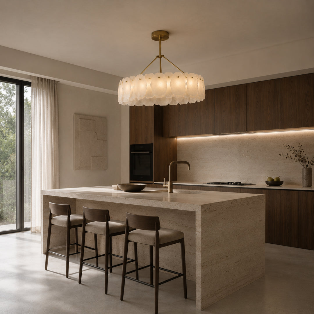 Alabaster Bloom Circular Chandelier 7