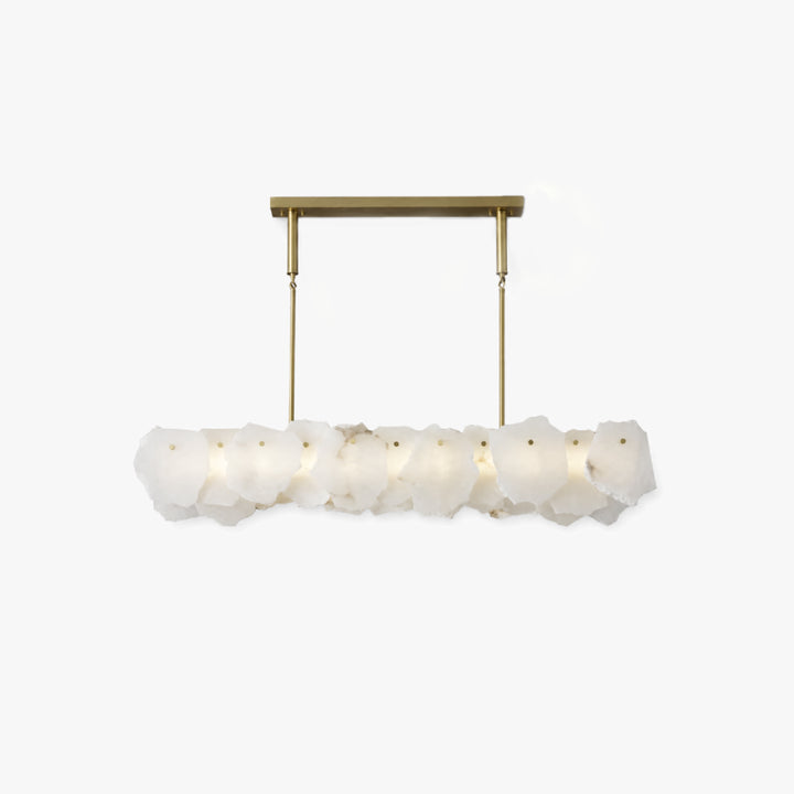Alabaster Bloom Elongated Chandelier 13