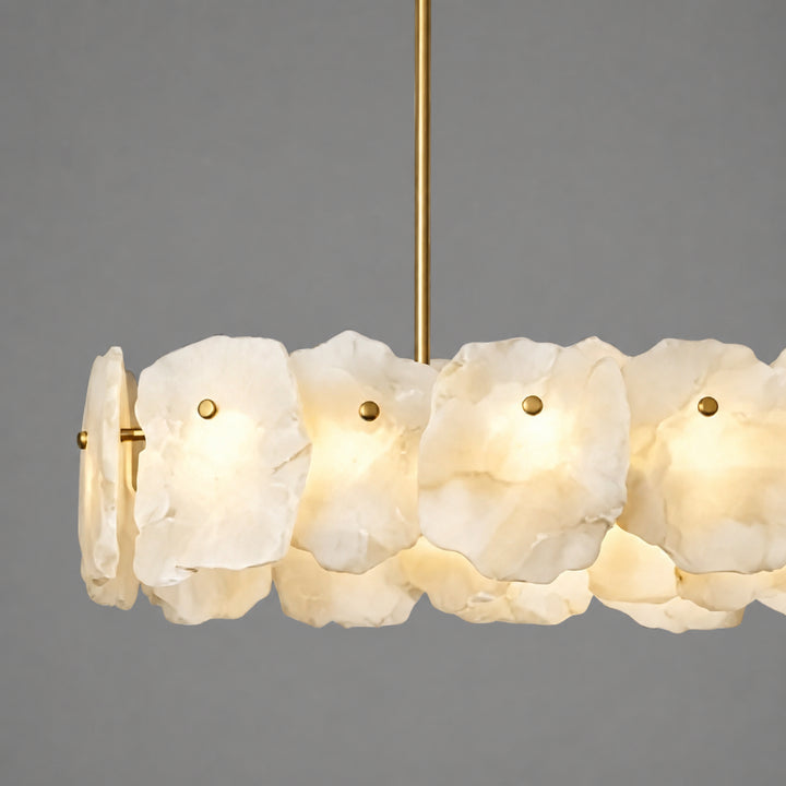 Alabaster Bloom Elongated Chandelier 4