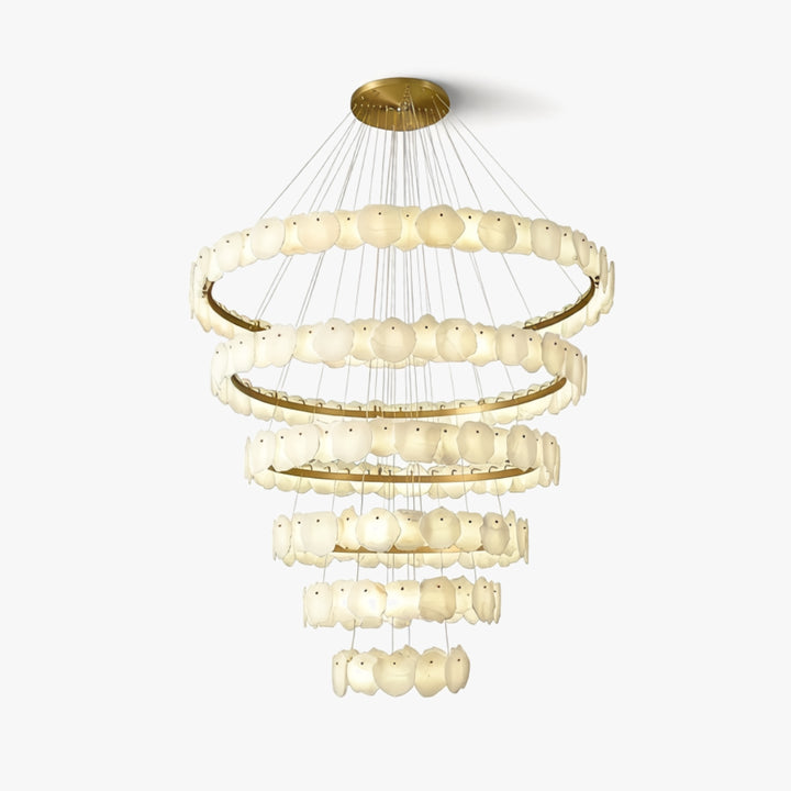 Alabaster Bloom Ring Chandelier 1