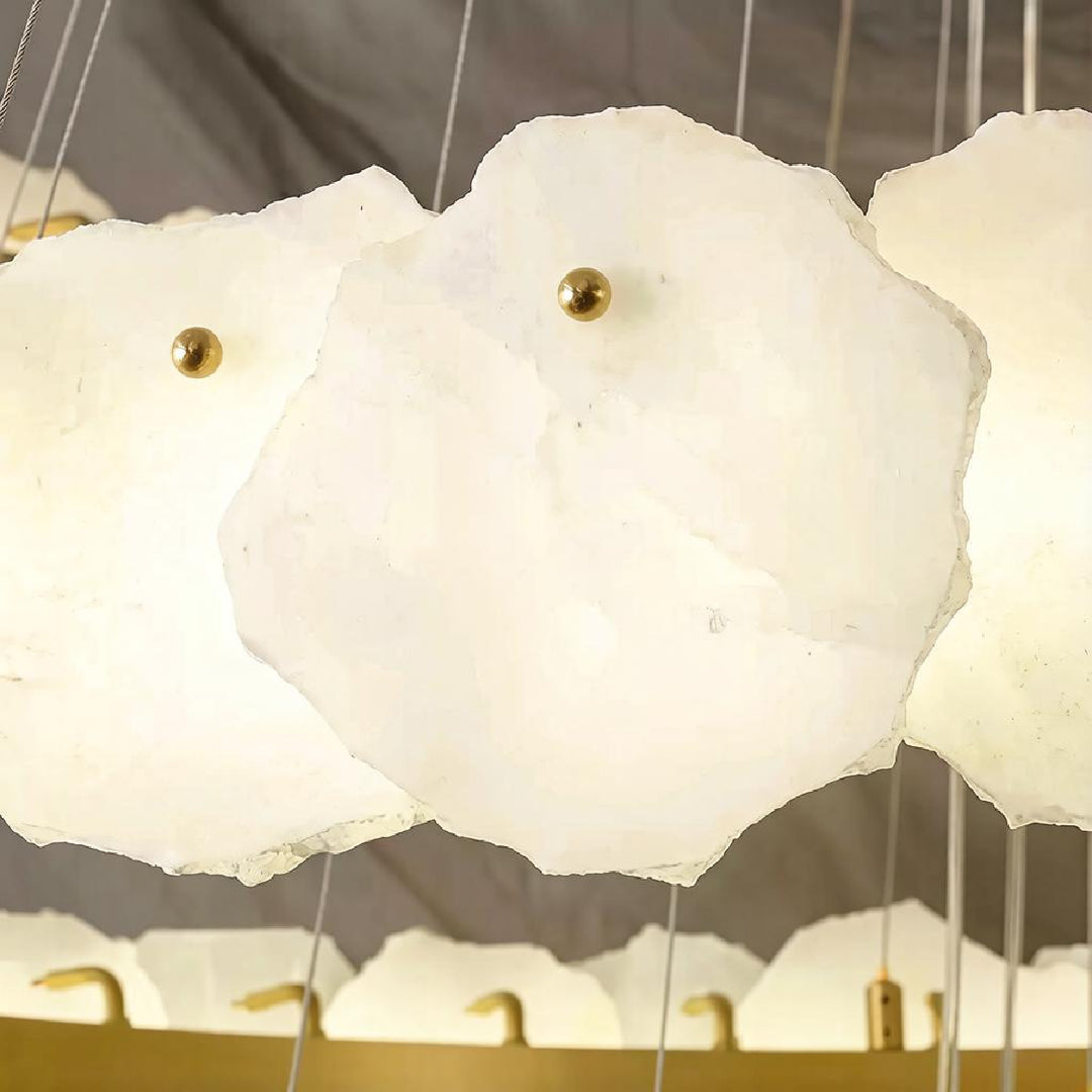 Alabaster Bloom Ring Chandelier 13