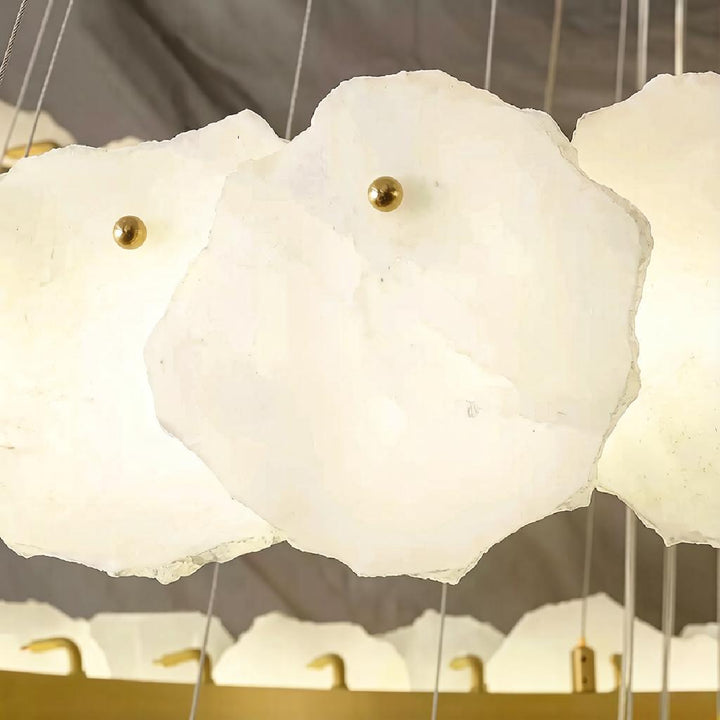 Alabaster Bloom Ring Chandelier 13