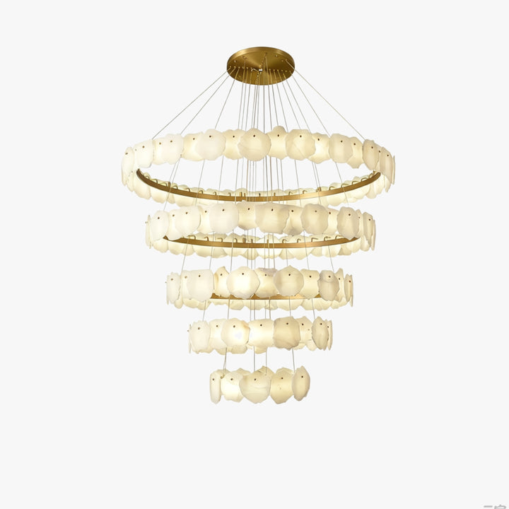 Alabaster Bloom Ring Chandelier 2