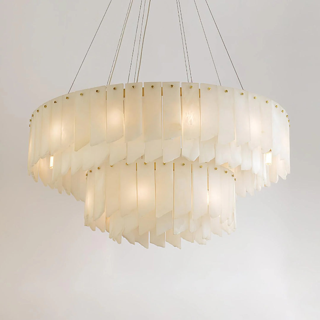 Alabaster Cascade Tiered Chandelier 13