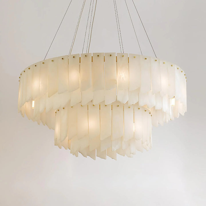 Alabaster Cascade Tiered Chandelier 13