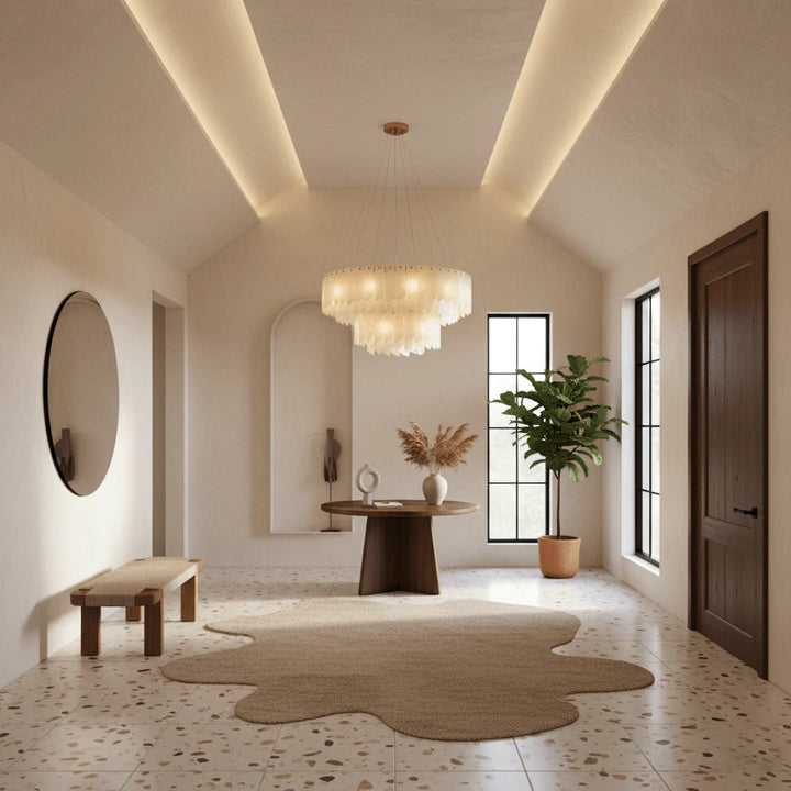 Alabaster Cascade Tiered Chandelier 14