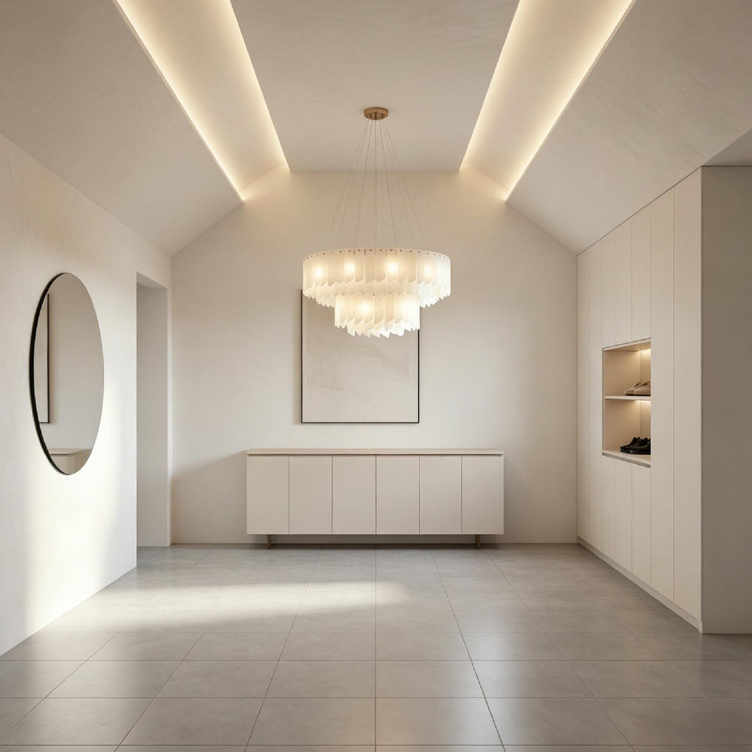 Alabaster Cascade Tiered Chandelier 4