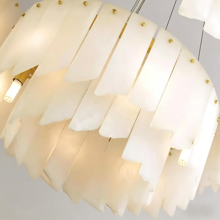 Alabaster Cascade Tiered Chandelier 8