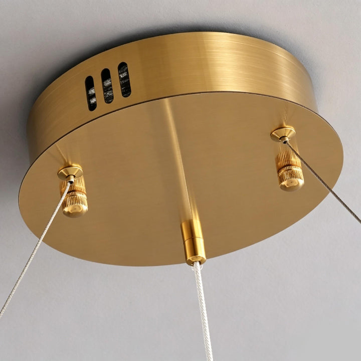 Alabaster Double Orb Interweaving Chandelier 3