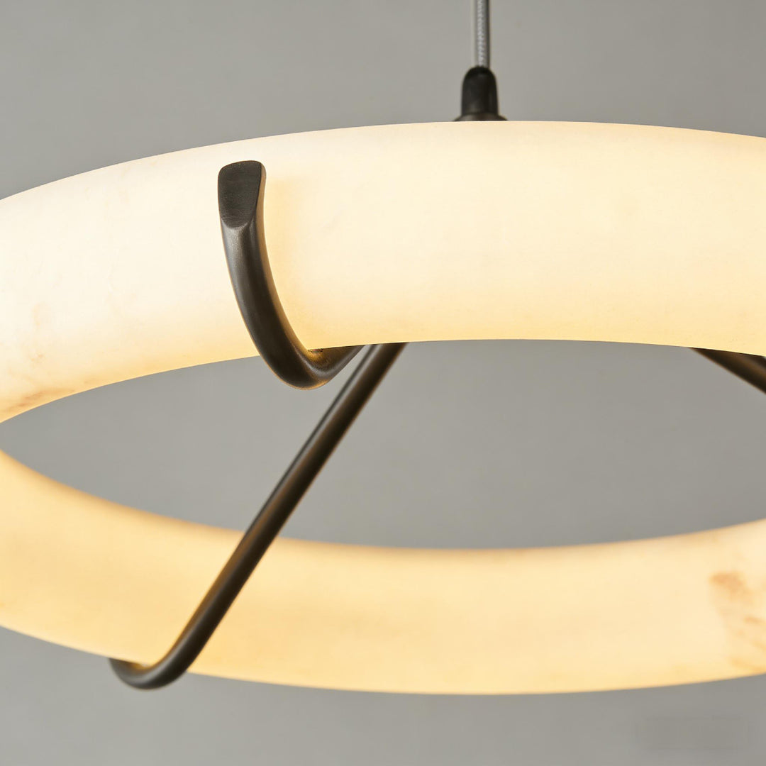 Alabaster Ring Pendant Lamp 7