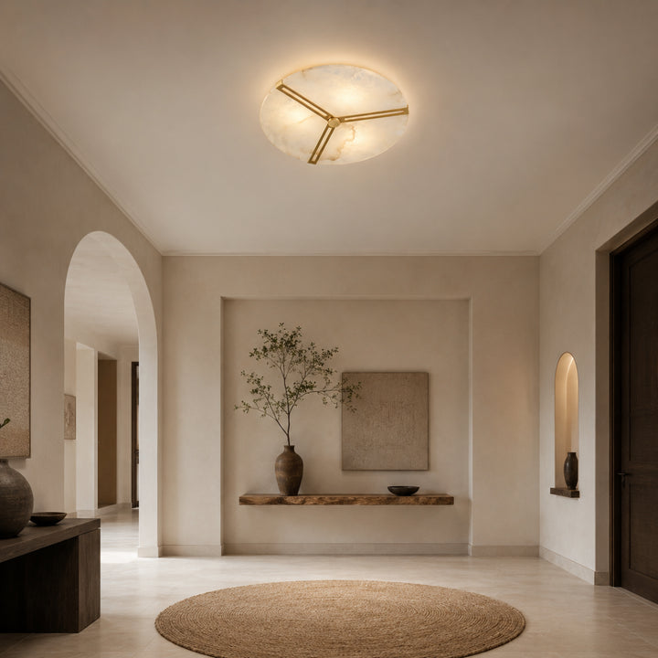 Alabaster Round Ceiling Light 2