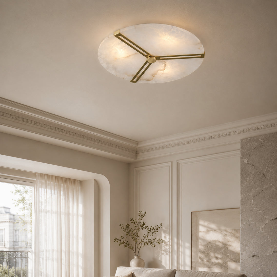 Alabaster Round Ceiling Light 4