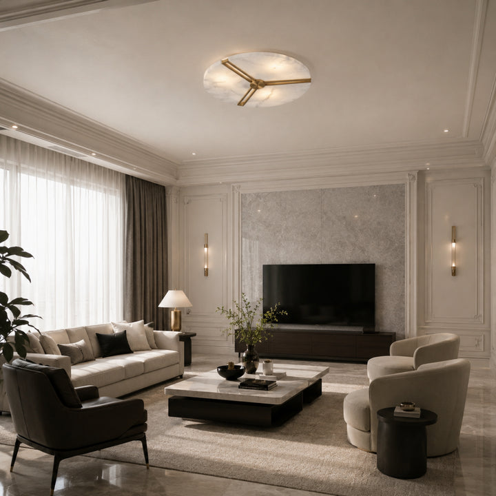 Alabaster Round Ceiling Light 5