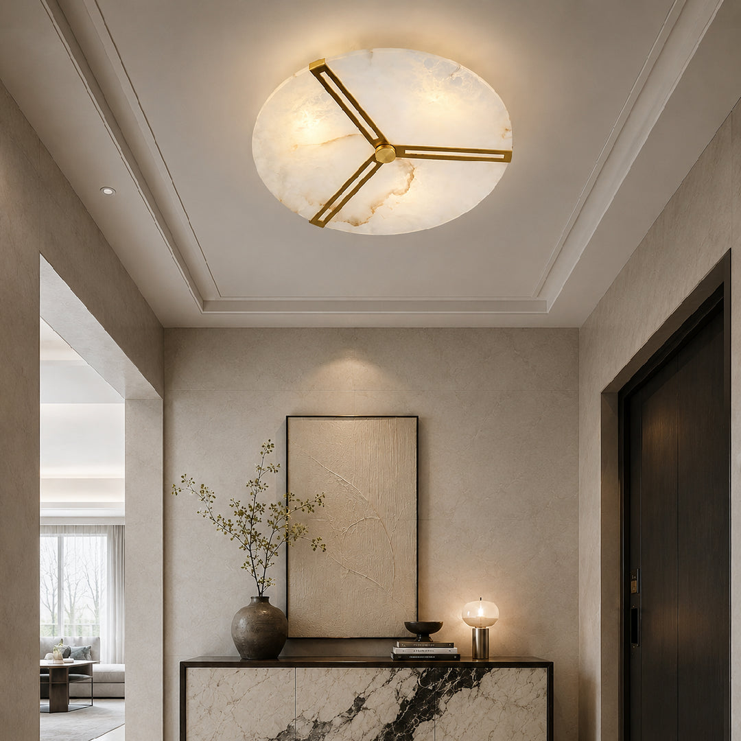 Alabaster Round Ceiling Light 8