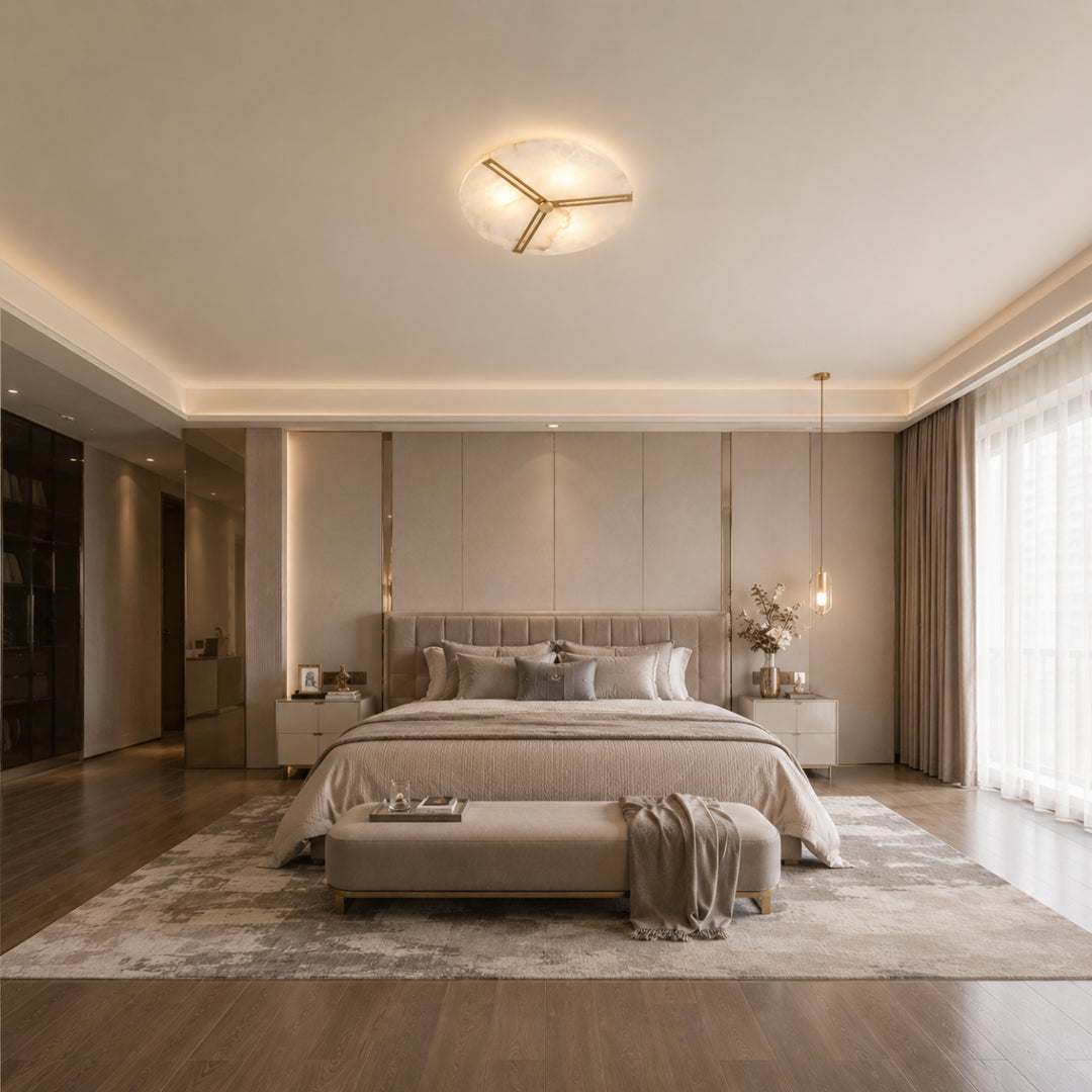 Alabaster Round Ceiling Light 9