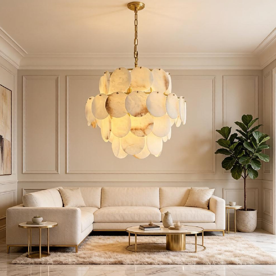 Alabaster Shell Chandelier 15