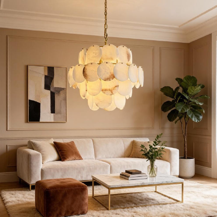 Alabaster Shell Chandelier 17