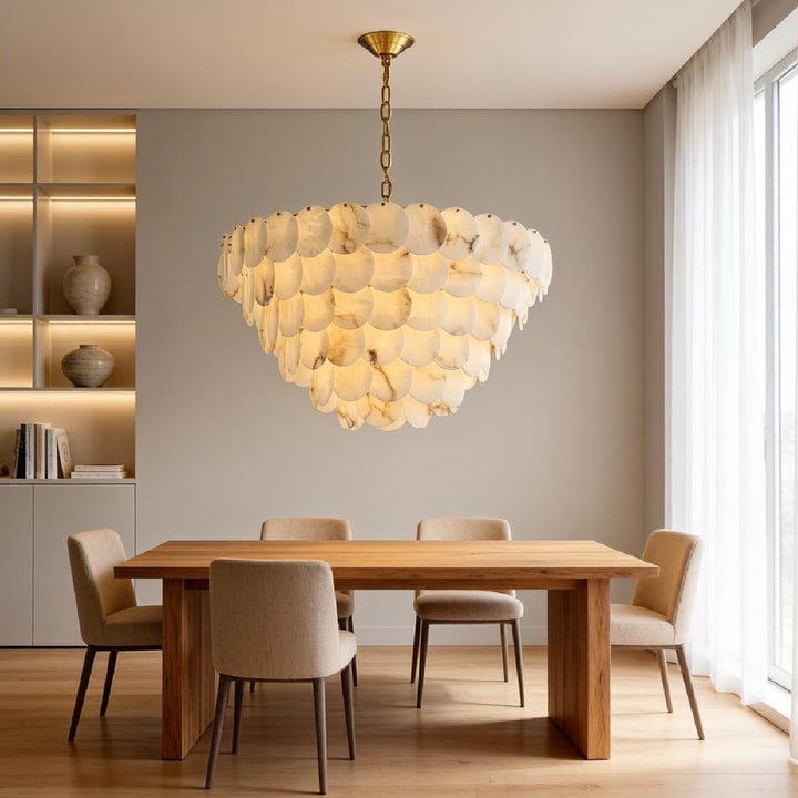 Alabaster Shell Chandelier 19