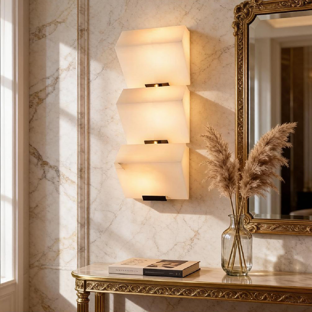 Alabaster Staircase Wall Lamp 12