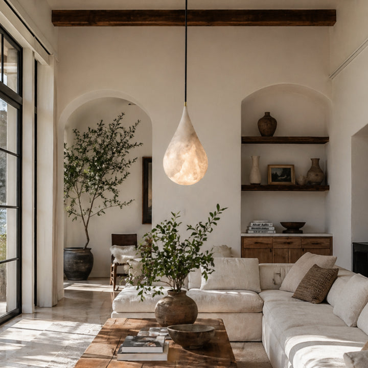 Alabaster Teardrop Pendant Lamp 5