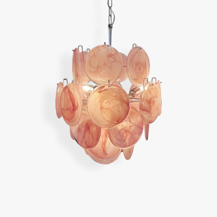 Alune Pink Murano Glass Chandelier 1