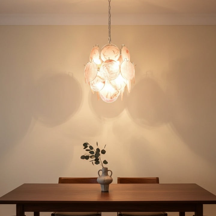 Alune Pink Murano Glass Chandelier 3