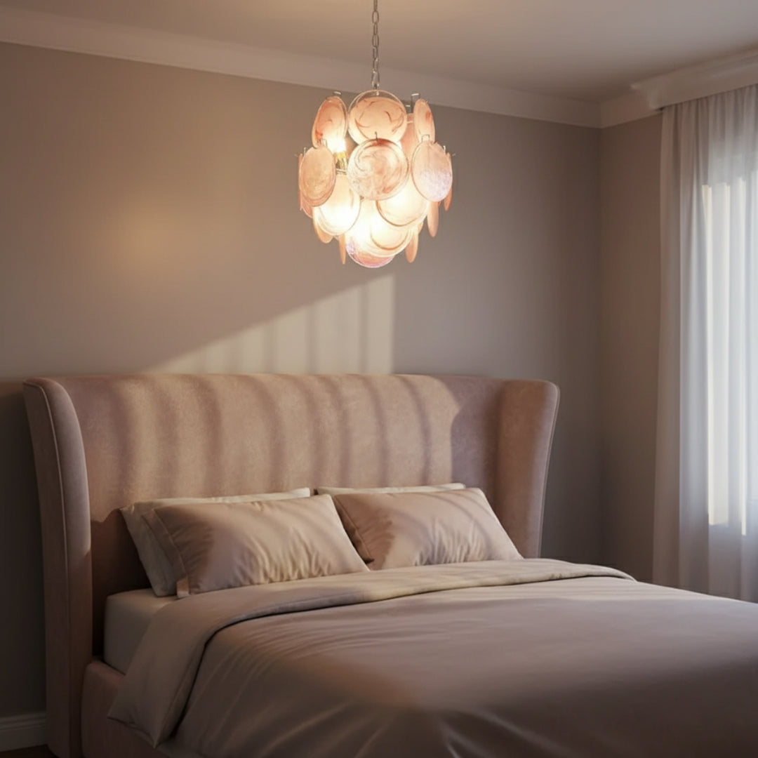 Alune Pink Murano Glass Chandelier 4