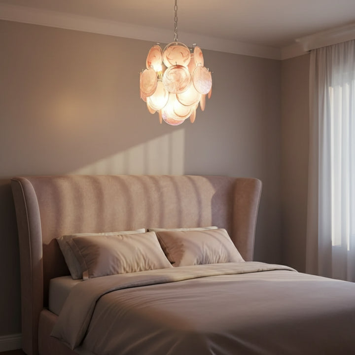 Alune Pink Murano Glass Chandelier 4