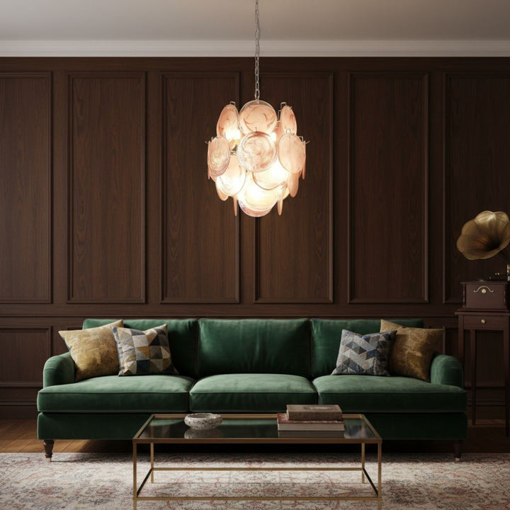 Alune Pink Murano Glass Chandelier 7
