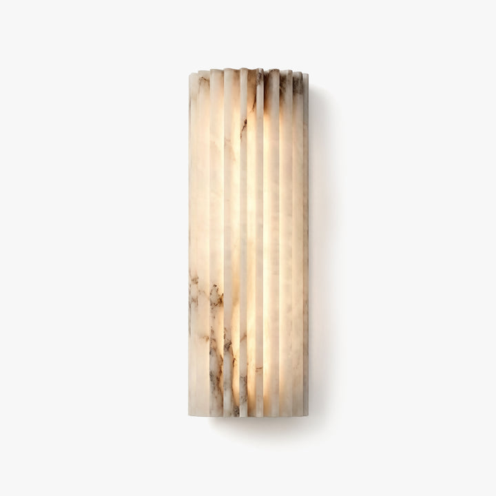 Alvia Ribbed Alabaster Wall Lamp 1