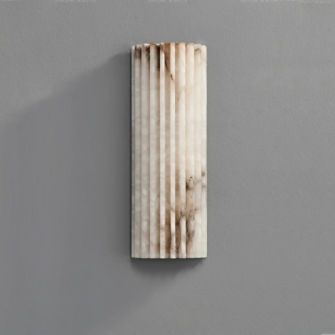 Alvia Ribbed Alabaster Wall Lamp 3