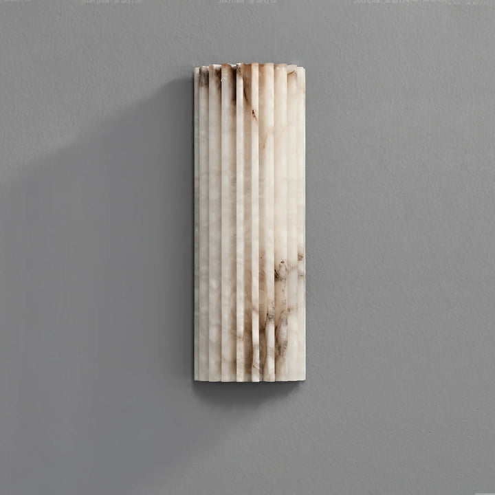 Alvia Ribbed Alabaster Wall Lamp 3