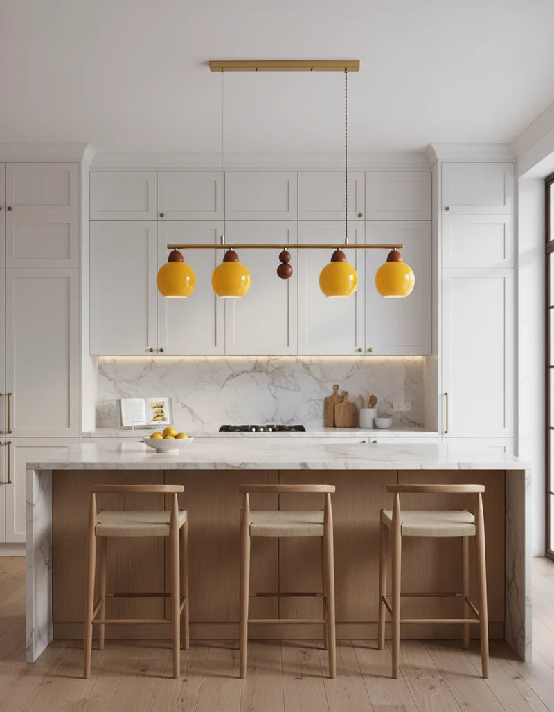 Amber Orb Chandelier 14