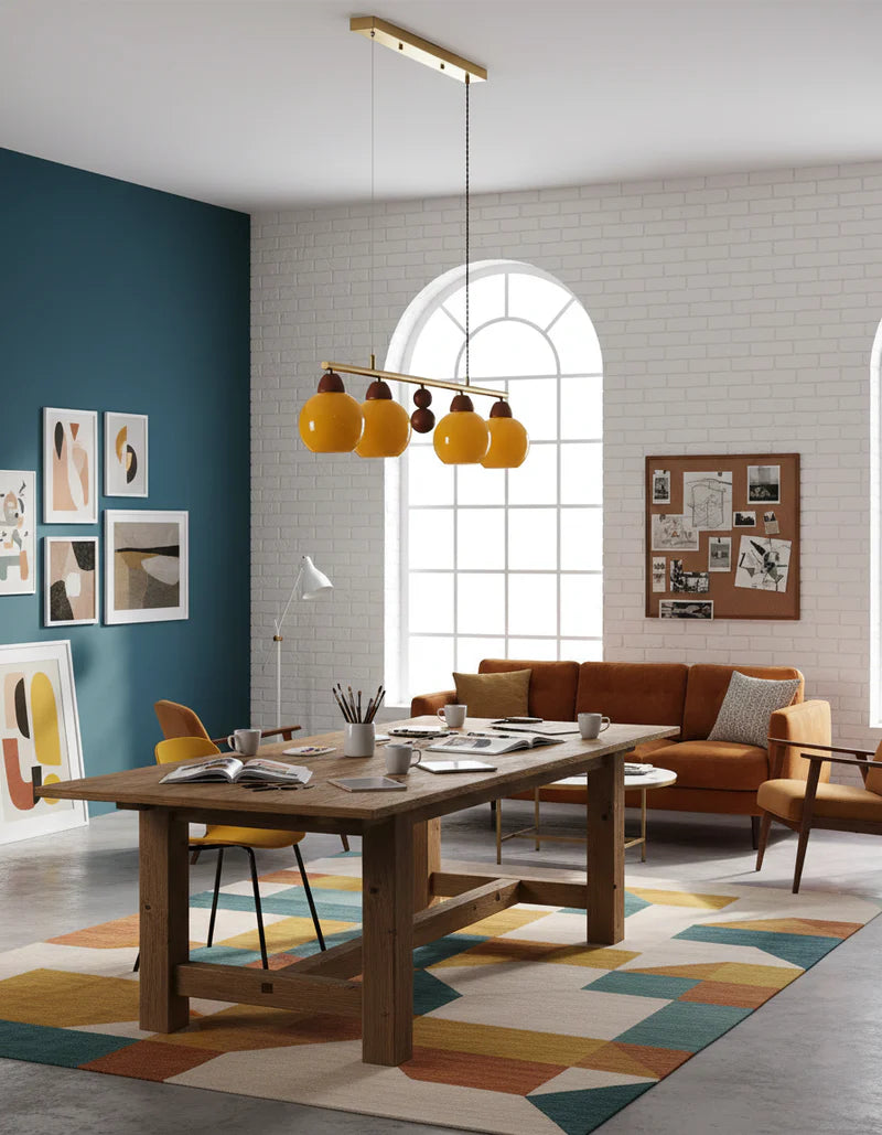 Amber Orb Chandelier 16