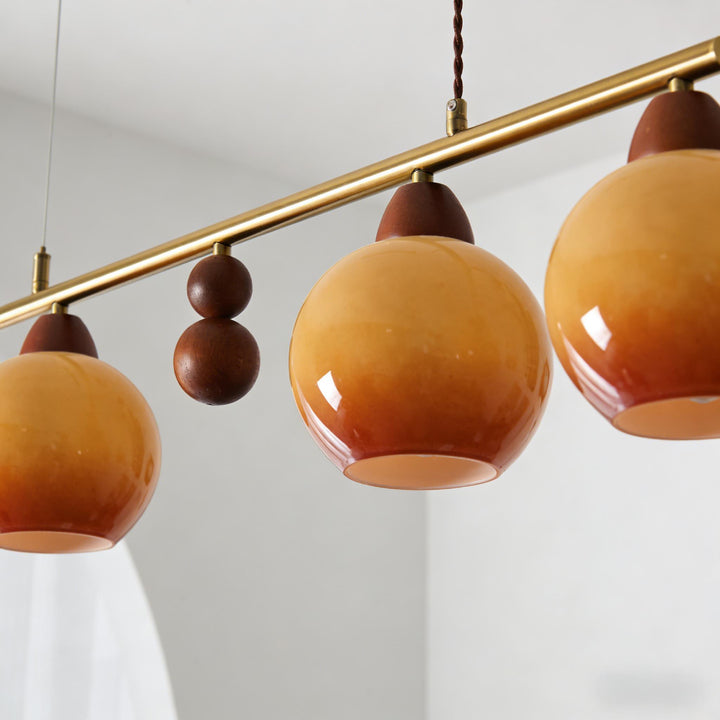 Amber Orb Chandelier 20