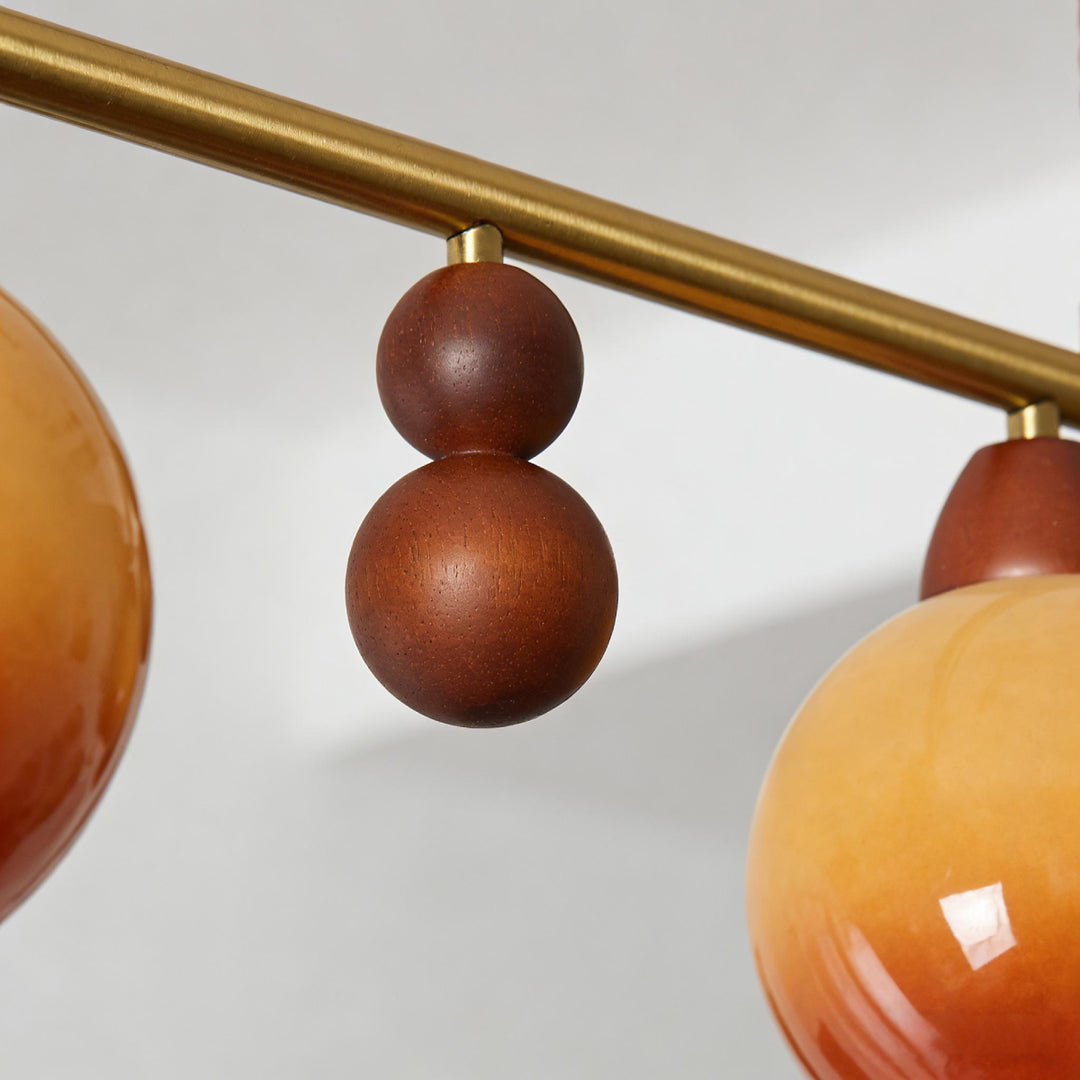 Amber Orb Chandelier 21