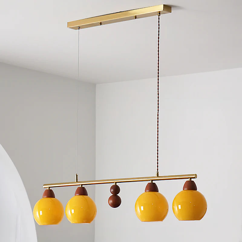 Amber Orb Chandelier 4
