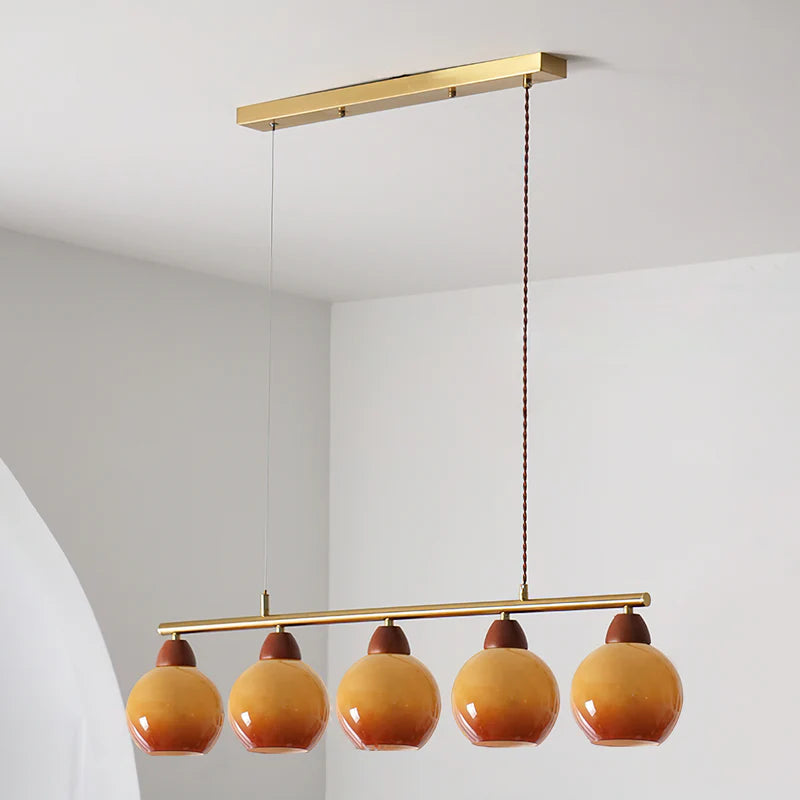 Amber Orb Chandelier 6